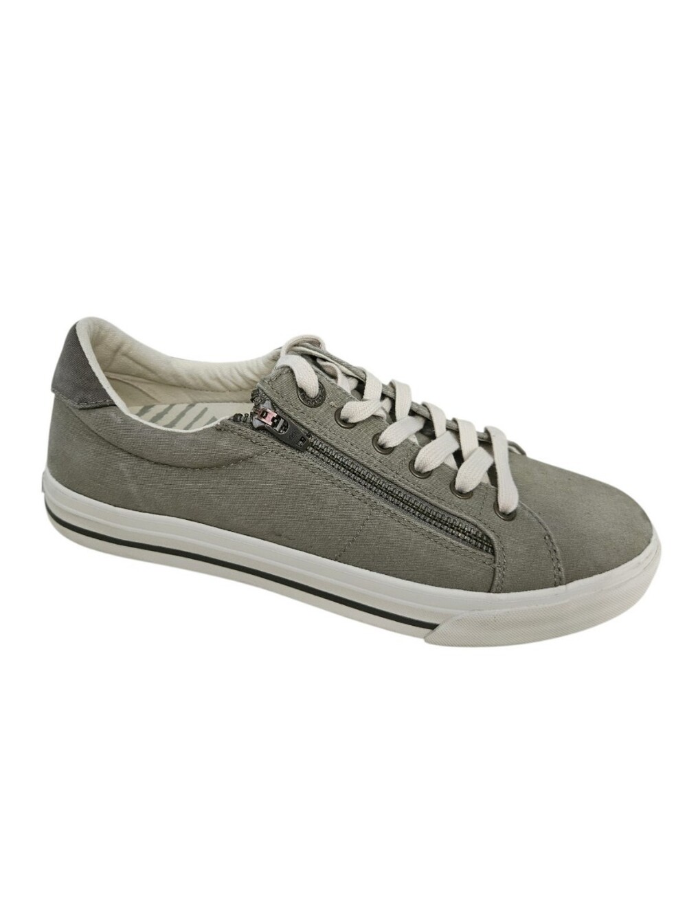 Taos Z Soul Sneaker Women's 10 Arch Support Sage Olive Canvas